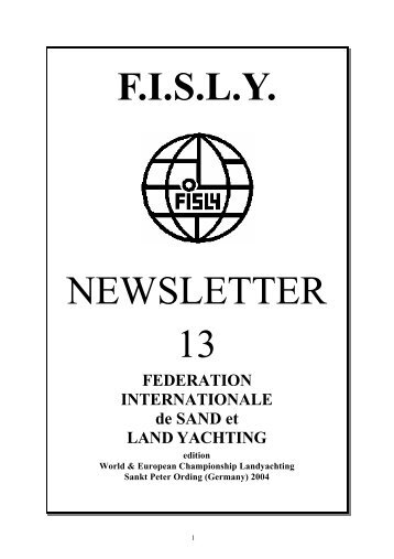 F.I.S.L.Y. NEWSLETTER 13