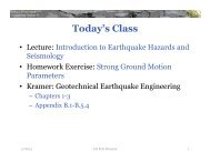 Lecture: Introduction to Seismology and Ground Motion Parameters