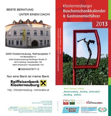 Klosterneuburger Buschenschankkalender & GastronomiefÃ¼hrer