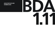 BDA Informationen 1.11 - Bund Deutscher Architekten BDA