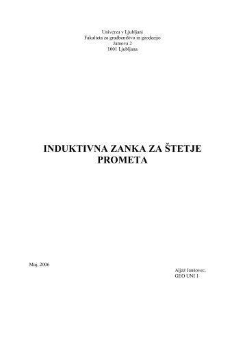 Induktivna zanka za Å¡tetje prometa - Univerza v Ljubljani