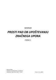 seminar prosti pad ob upoÅ¡tevanju zraÄnega upora