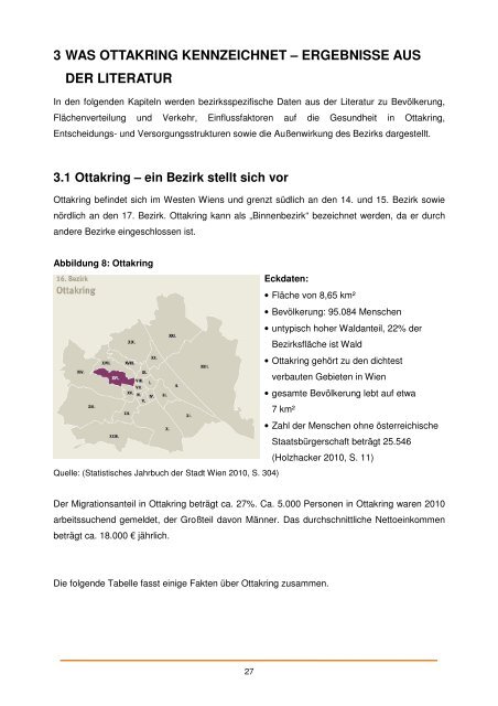 Gesundes Ottakring Analysebericht - Wiener GesundheitsfÃ¶rderung