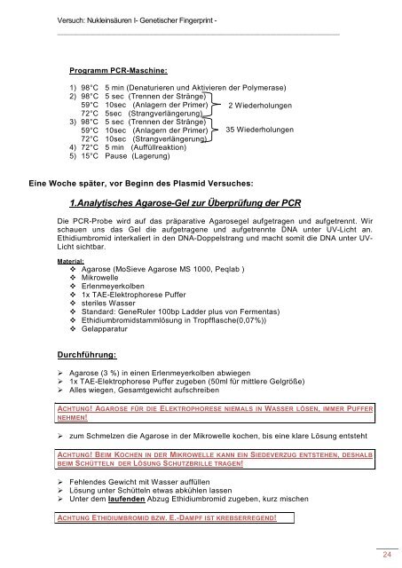 GP-Skript für WS 2013/2014 (pdf) - in der Biochemie