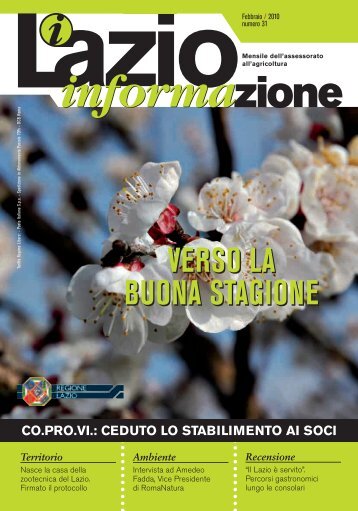 Lazio Informazione n. 31 - Agricoltura - Regione Lazio