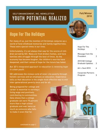 YOUTH POTENTIAL REALIZED - Self Enhancement, Inc.