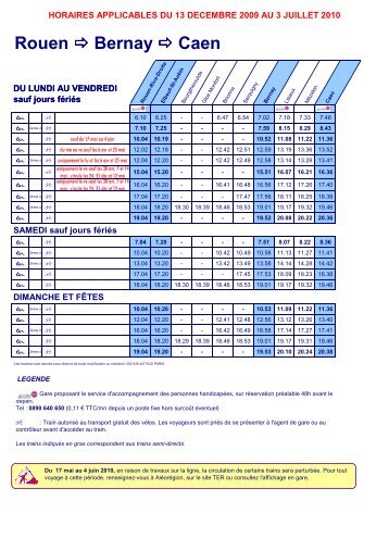 Ligne Rouen - Bernay - Eure Tourisme