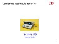 Calculatrices Ã©lectroniques de bureau de 1965 Ã  1990