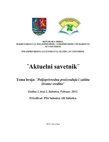 aktuelni savetnik broj 2 - savetodavstvo