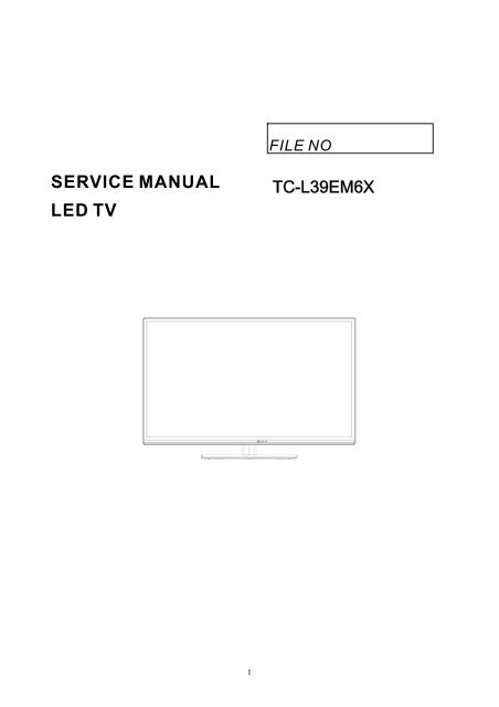 file no service manual led tv - Panasonic