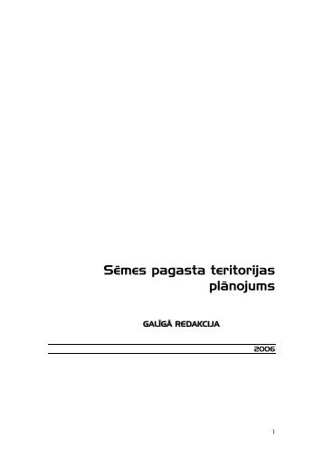 SÄmes pagasta teritorijas plÄnojums - RÄ«gas PlÄnoÅ¡anas ReÄ£ions