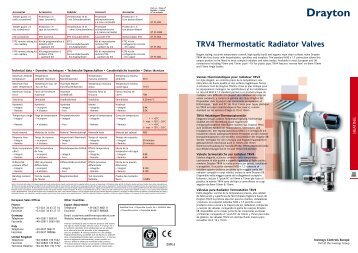 TRV4 Thermostatic Radiator Valves - Plumb Traders