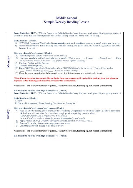 lab report format middle school