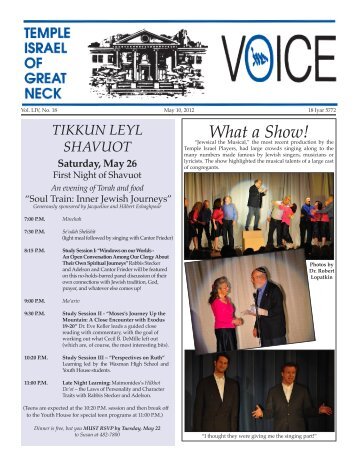 May 10 - Temple Israel of Great Neck