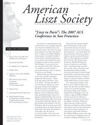 Liszt in Paris - American Liszt Society