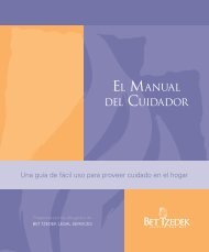 EL MANUAL DEL CUIDADOR - Bet Tzedek