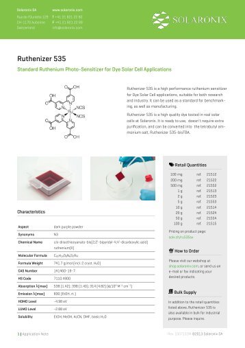 Note Ruthenizer 535 - Solaronix
