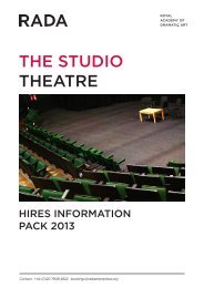 THE STUDIO THEATRE - Rada