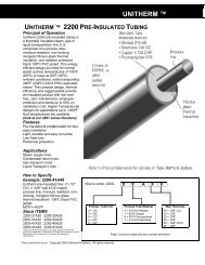 unitherm â¢ 2200 pre-insulated tubing - CEM Specialties Inc.