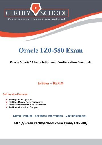 Oracle 1Z0-580 Exam