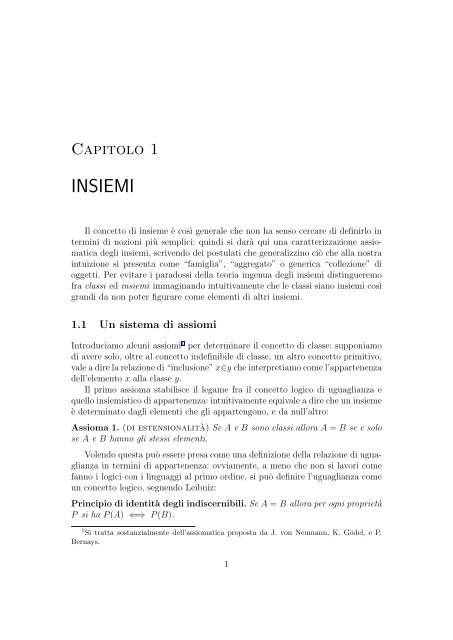 Introduzione alla teoria assiomatica degli insiemi - Caressa.it