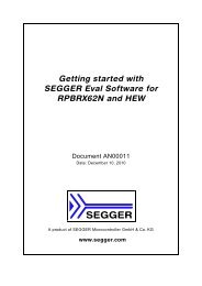 Getting started with SEGGER Eval Software for RPBRX62N and HEW