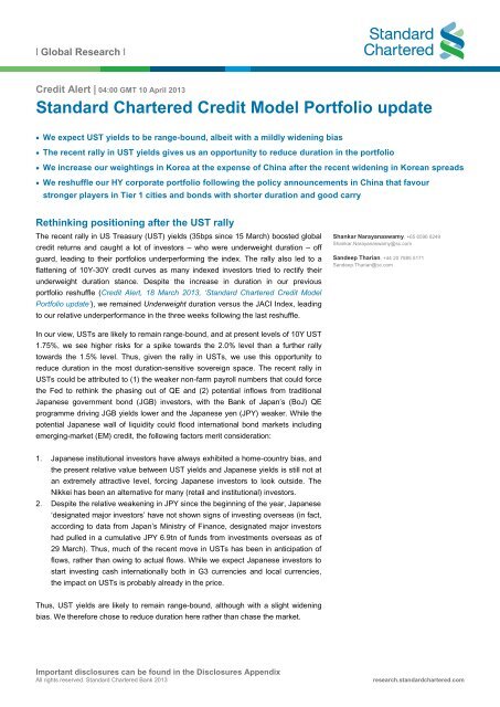 research report by standard chartered bank