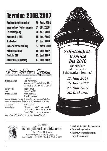 Herbstausgabe 2006 - Sankt Sebastianus Schützenverein ...