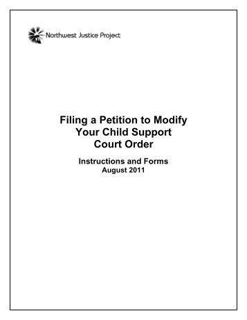 Filing a Petition to Modify Your Child Support Court Order