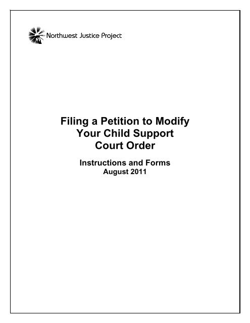 Filing a Petition to Modify Your Child Support Court Order