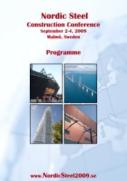complete programme - Nordic Steel Construction Conference 2009