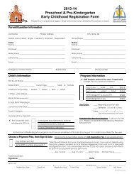 Early Childhood Registration Form - TCCES
