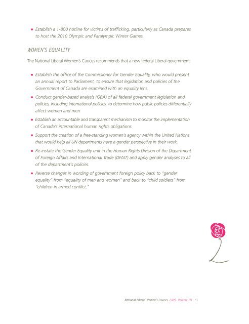 THE PINK BOOK, VOLUME III - YWCA Canada