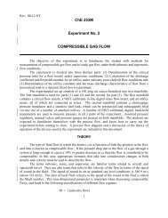 ChE 253M Experiment No. 2 COMPRESSIBLE GAS FLOW