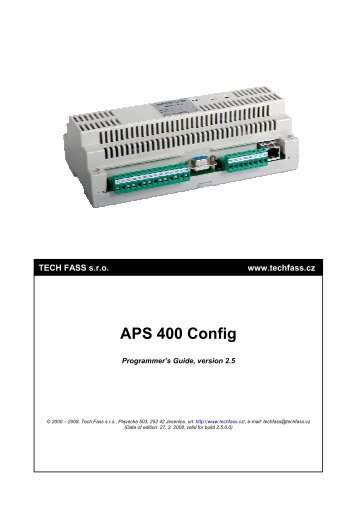 User's guide - TECH FASS sro