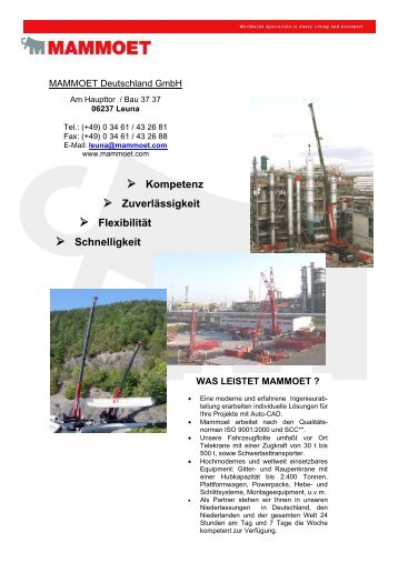 projekte, Kran- projekte Kran - Mammoet BV