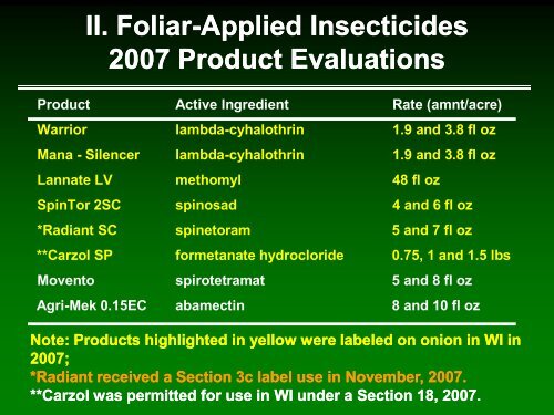 Onion thrips management in Wisconsin