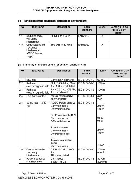 Technical Specification for - Gujarat Electricity Board