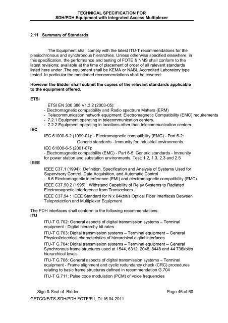 Technical Specification for - Gujarat Electricity Board