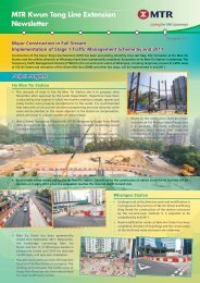 Kwun Tong Line Extension Newsletter - December 2011