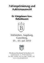 Deckblatt-Katalog 2010 - Pferdezuchtverband Schwaben eV