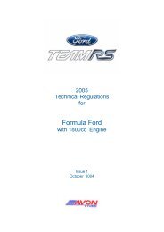 Technical regulations for - Formula Ford Zetec