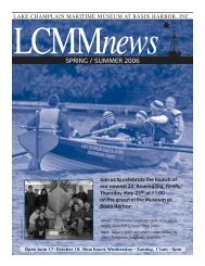 SPRING / SUMMER 2006 - Lake Champlain Maritime Museum