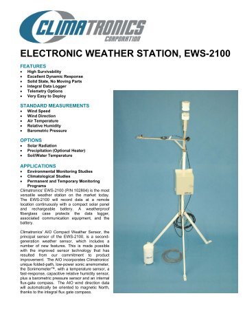 ELECTRONIC WEATHER STATION, EWS-2100