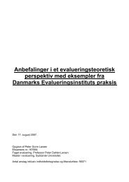 Anbefalinger i et evalueringsteoretisk perspektiv med ... - policy.dk