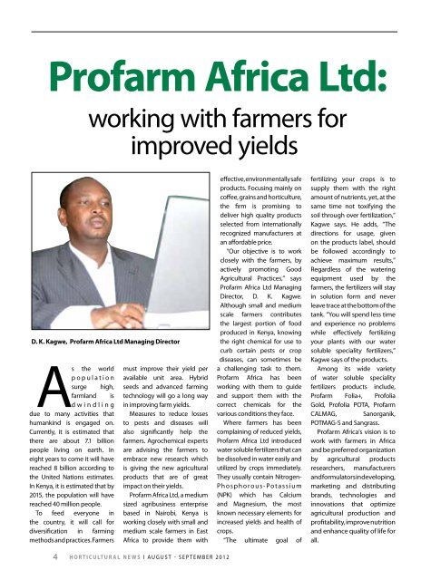 to download the August - September issue - Hortinews.co.ke