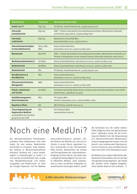 Bildung im Gesundheitswesen 2011. - Schaffler Verlag