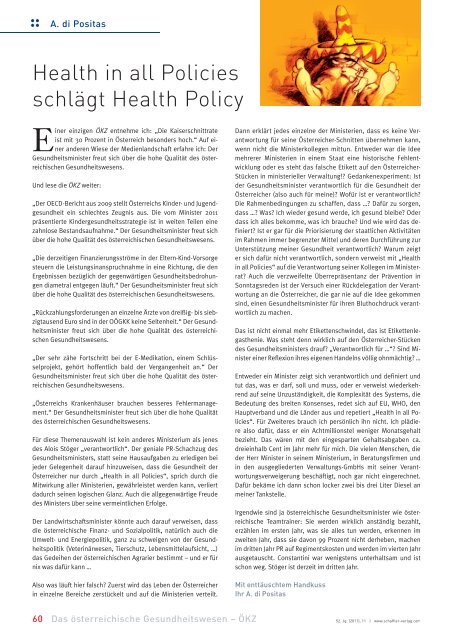 Bildung im Gesundheitswesen 2011. - Schaffler Verlag