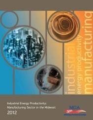 Industrial Energy Productivity: Manufacturing Sector in the Midwest
