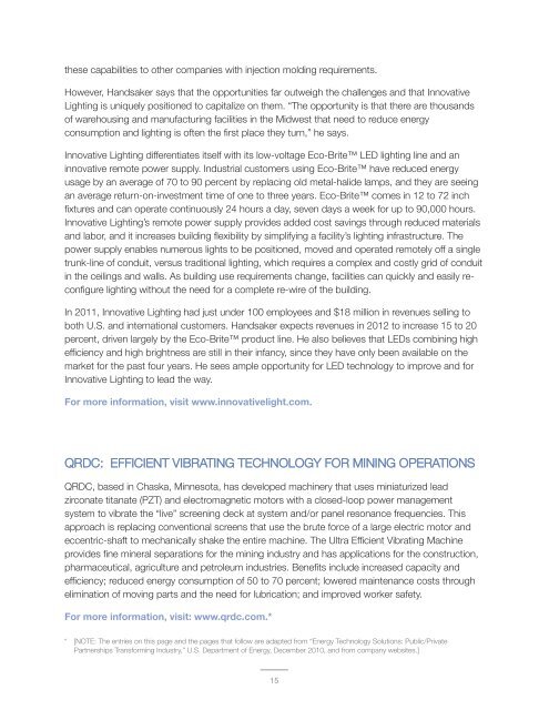 Industrial Energy Productivity: Manufacturing Sector in the Midwest